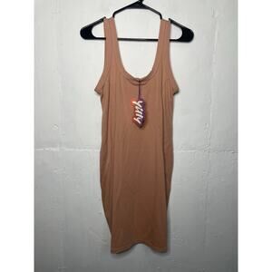 NEW Yitty Body Butter Tank Dress Size Medium Brown Sugar